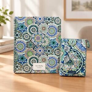 Lot Of 2 Vera Bradley Notebook & Double Eye Case New